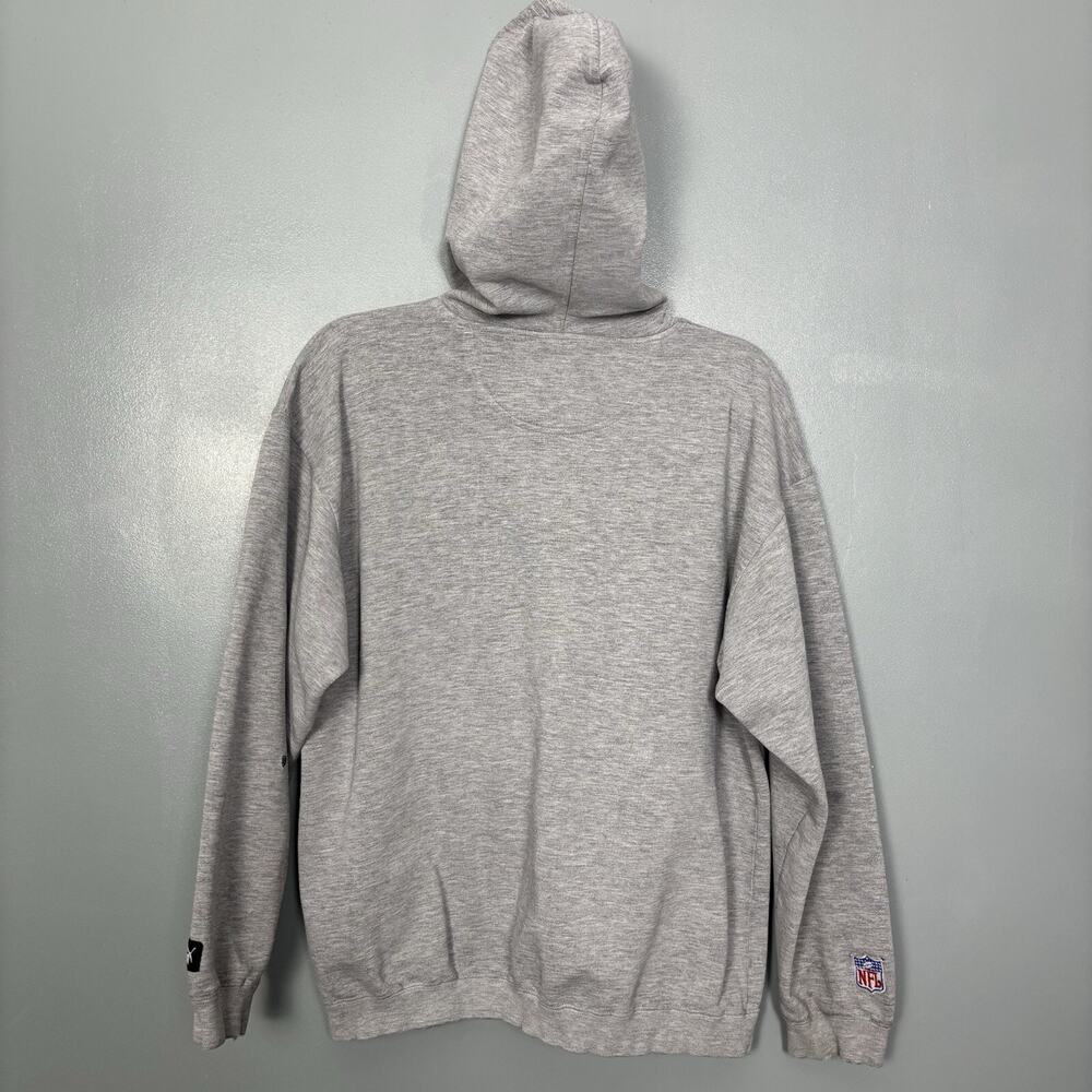 Vintage Y2K Kansas City Chiefs Hoodie Puma KC Arrowhead Grey Medium 2000 - Picture 9 of 12
